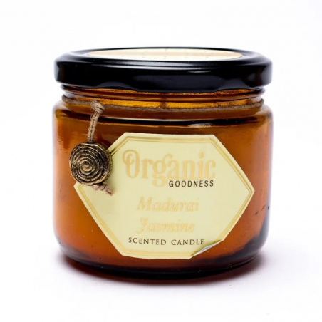 Candela profumata Gelsomino Cera di Soia Song of India Organic Goodness - (± 55 ore - 200gr.)