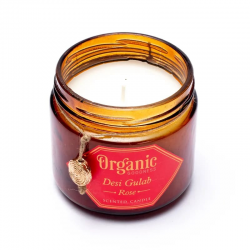Candela profumata Rosa Cera di Soia Song of India Organic Goodness - (± 55 ore - 200gr.)