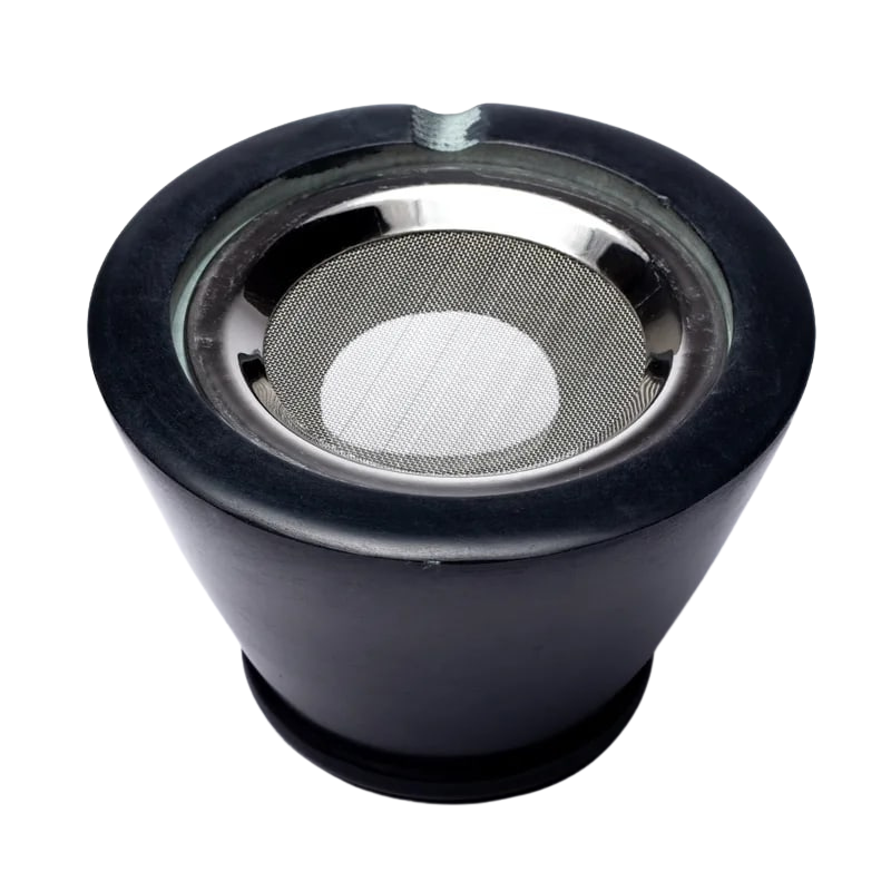 Bruciatore incensi resina in pietra ollare nera con setaccio