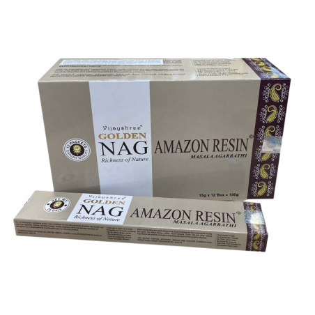 Incenso Golden Nag Resina Amazzonica Vijayshree - Profumo Mistico