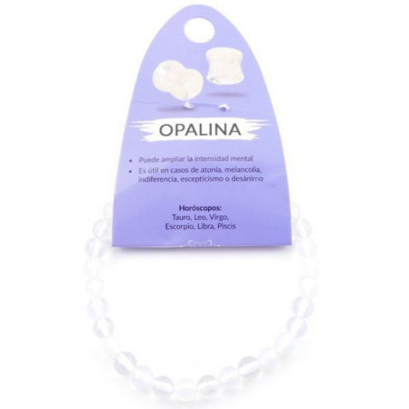 Braccialetto Opalina perline da 6mm in Pietra Naturale