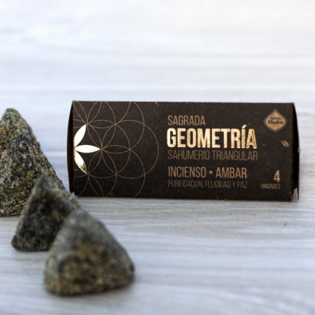 Franchincenso & Ambra - 4 Triangoli Geometria Smudge 100% Naturale - Sagrada Madre