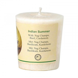Nag Champa, Basilico, Cardamomo Candela profumata alla Stearina Estate Indiana Chill Out