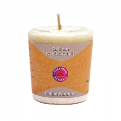 Nag Champa, Basilico, Cardamomo Candela profumata alla Stearina Estate Indiana Chill Out 2