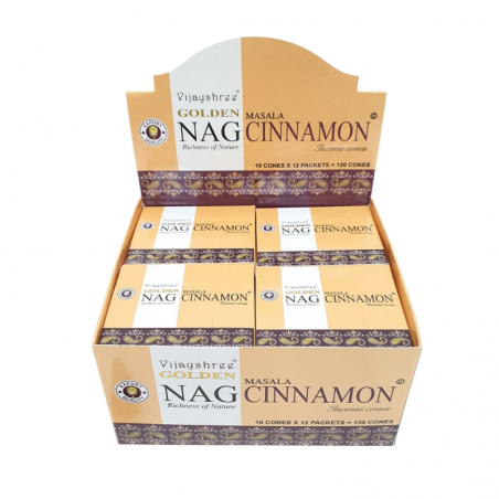 Golden Nag Cannella Coni Incenso Vijayshree Cinnamon Masala