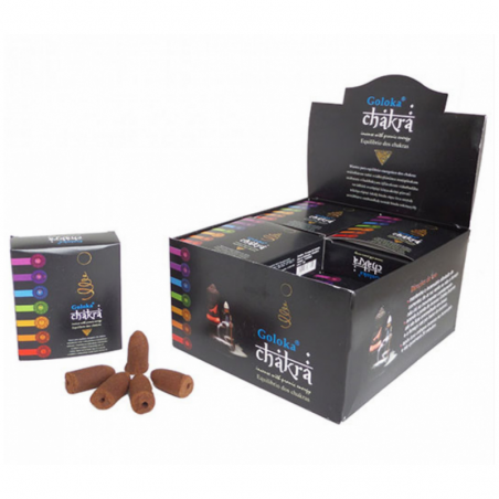 Chakra 10 Coni Incenso Goloka Chakra Masala più Supporto