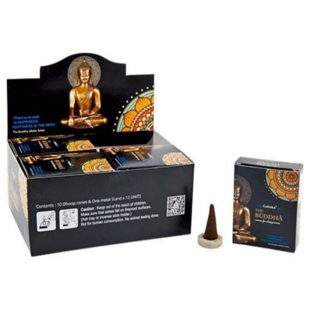 The Buddha 10 Coni Incenso Goloka con Supporto