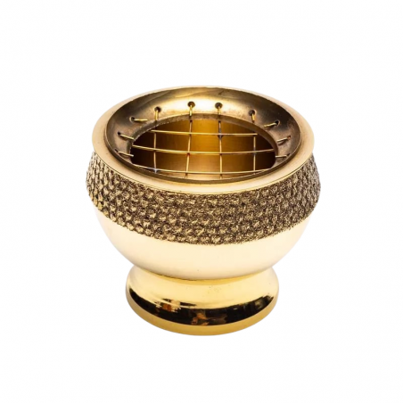 Brucia incensi e Resine in Ottone (± 6 x 5,5cm) - Color Oro