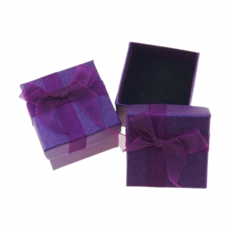 Scatolina regalo per Ciondoli, Pendenti e Anelli - 5 x 5cm - Viola