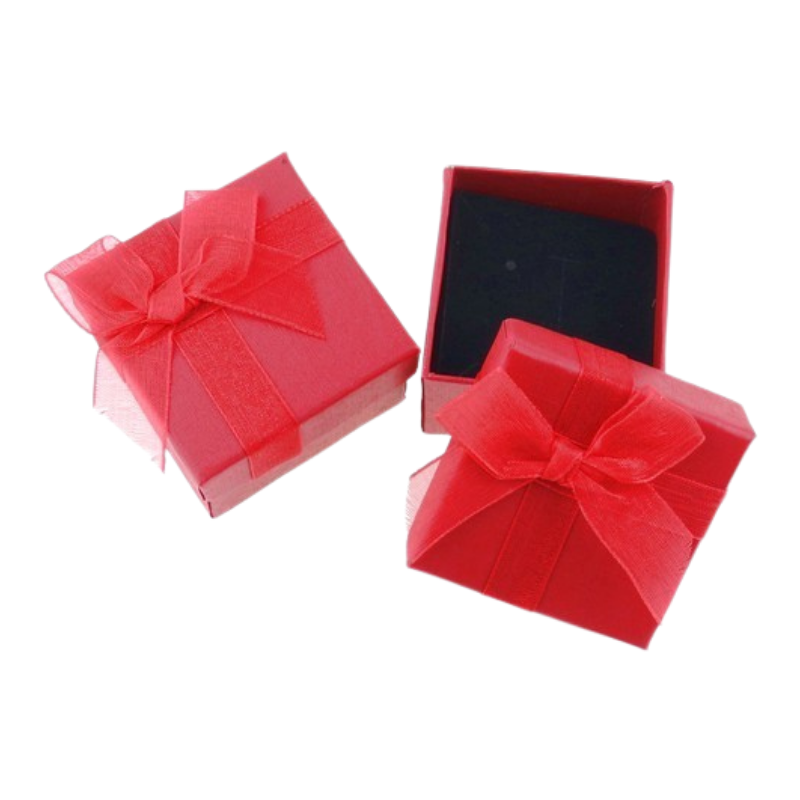 Scatolina regalo per Ciondoli, Pendenti e Anelli - 5 x 5cm - Rossa