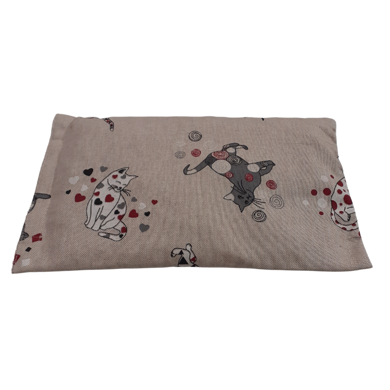 Cuscino profumato con semi di lino ed erbe aromatiche - Gatto Pitagora