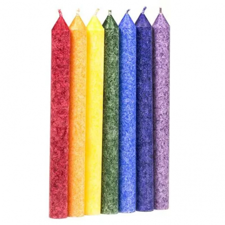7 Chakra - Kit 7 Candele alla stearina profumate - (21 x 2cm)