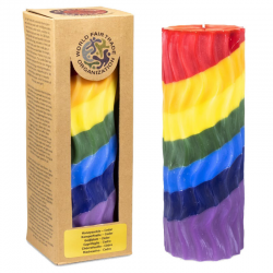 Caprifoglio & Cedro Candela stearina profumata senza Vetro - Arcobaleno
