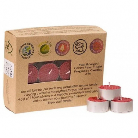 Rosa Lumini alla stearina profumati - Set da 24