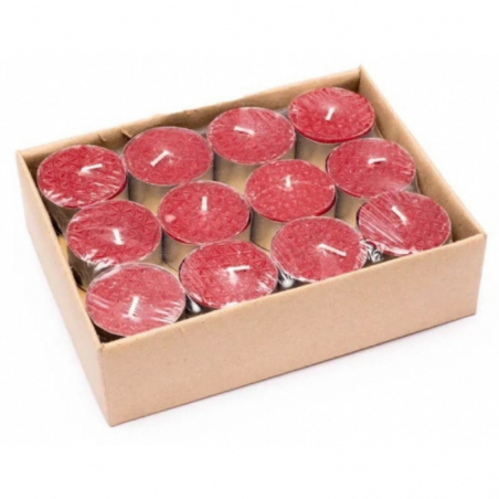 Rosa Lumini alla stearina profumati - Set da 24