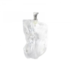 Ciondolo Cristallo di Rocca Grezzo Pietra Naturale - (± 3,5cm)