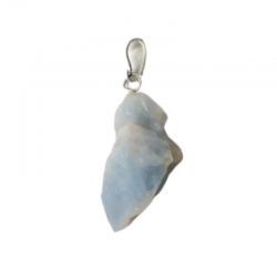 Ciondolo Calcite Blu Grezza Pietra Naturale - (± 2,5cm)