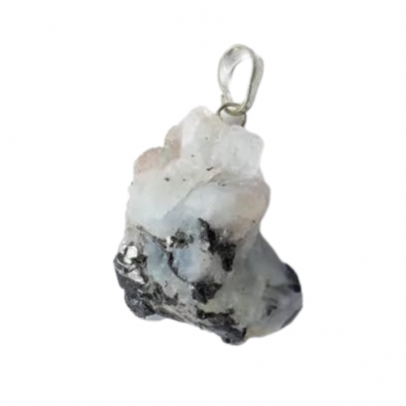 Ciondolo Pietra di Luna Bianca Grezza Pietra Naturale - ( ± 3,5cm)