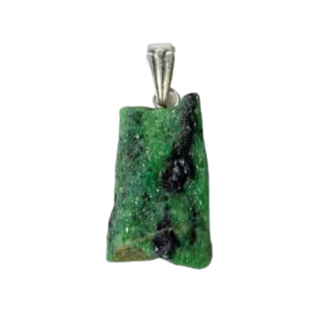 Ciondolo Rubino Zoisite o Anyolite Grezza Pietra Naturale - (± 2,5cm)