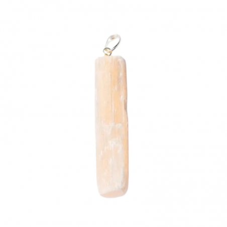 Ciondolo Selenite Arancione Grezza Pietra Naturale - (± 5,5cm)