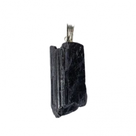 Ciondolo Tormalina Nera Grezza Pietra Naturale (± 3 - 6cm)