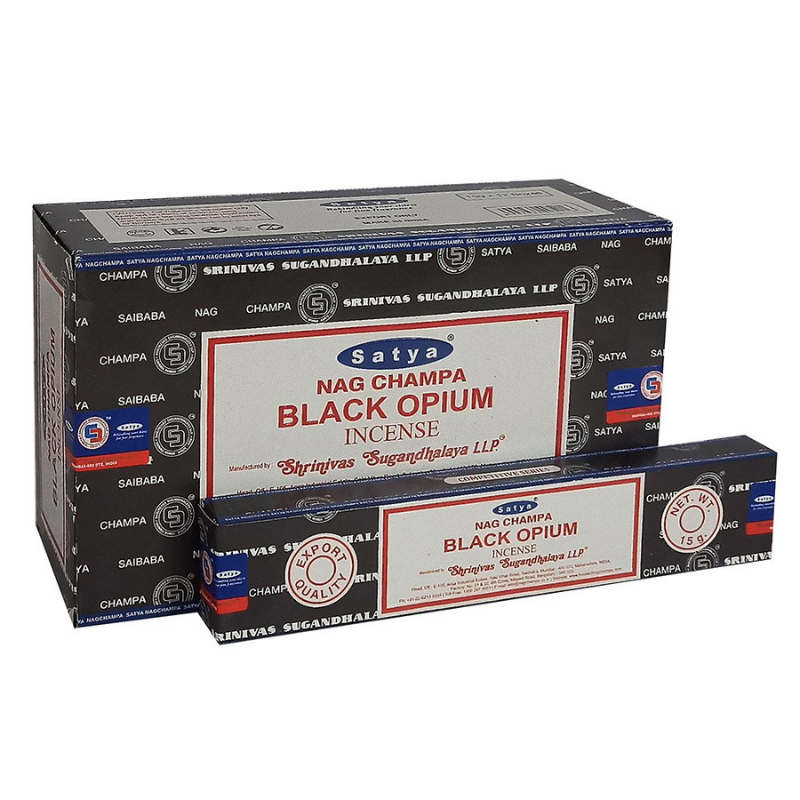 Oppio Nero Bastoncini incenso Satya Nag Champa Black Opium