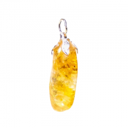Ciondolo Citrino Riscaldato Pietra Naturale - (±1,5 - 3cm)
