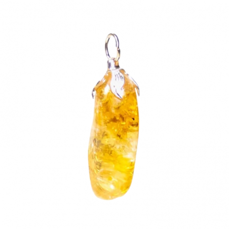 Ciondolo Citrino Riscaldato Pietra Naturale - (±1,5 - 3cm)