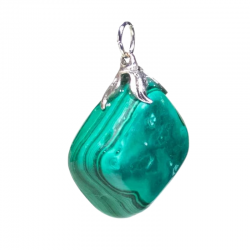 Ciondolo Malachite Pietra Naturale - (± 1,5 - 3cm)