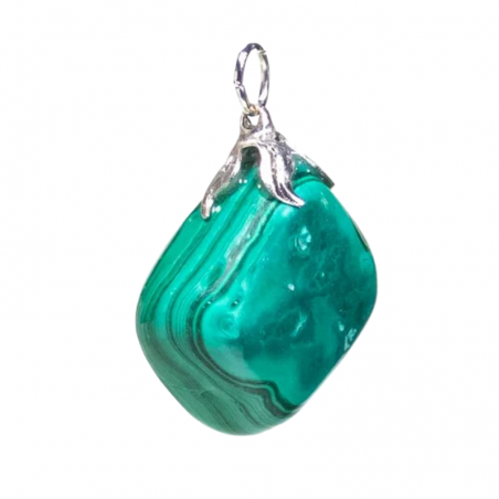 Ciondolo Malachite Pietra Naturale - (± 1,5 - 3cm)