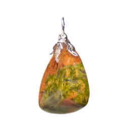 Ciondolo Unakite Pietra Naturale - (± 15 - 30mm)