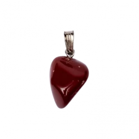 Pendente Diaspro Rosso Pietra Naturale forata - (± 15 - 25mm)