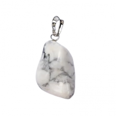 Ciondolo Howlite Bianca Pietra Naturale forata