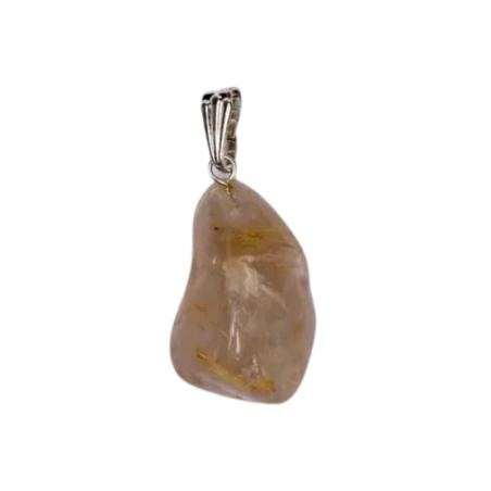 Ciondolo Quarzo Rutilato Pietra Naturale con gancio - (± 2 - 3cm)