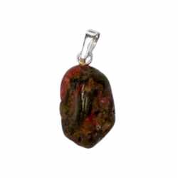 Pendente Unakite Pietra Naturale con gancio - (± 10/25mm)