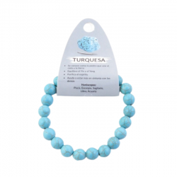 Braccialetto Turchese perle da 10mm in Pietra Naturale