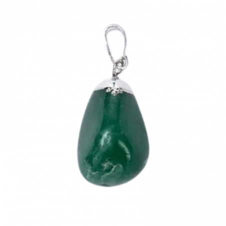 Ciondolo Avventurina Verde in Pietra Naturale su metallo - (± 1 - 2,5cm)