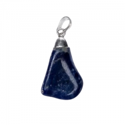 Ciondolo Sodalite Pietra Naturale montato su metallo