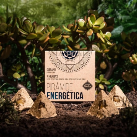7 Erbe & Olibano - 4 Piramidi Energetiche Smudge 100% Naturale - Sagrada Madre