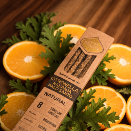 Citronella, Arancia & Palo Santo - 8 Bastoni Smudge 100% Naturale - Sagrada Madre