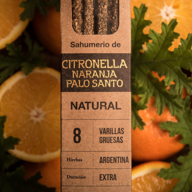 Citronella, Arancia & Palo Santo - 8 Bastoni Smudge 100% Naturale - Sagrada Madre