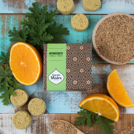 Citronella & Arancia - 12 Compresse Carbone Smudge 100% Vegetali - Sagrada Madre