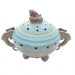 Bruciatore per Resine Luxury in Ceramica e Rame con Manici - (20 x 15cm - 650gr.)
