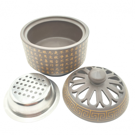 Bruciatore per Resine Luxury in Ceramica con testo Sacro Oro - (10 x 10cm - 420gr.)