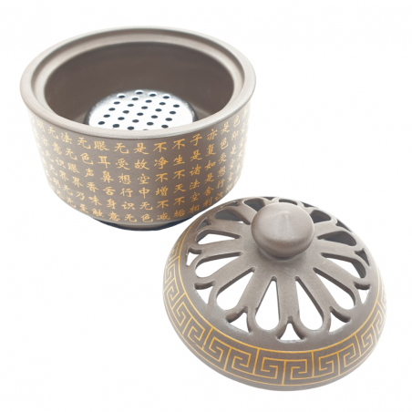 Bruciatore per Resine Luxury in Ceramica con testo Sacro Oro - (10 x 10cm - 420gr.)