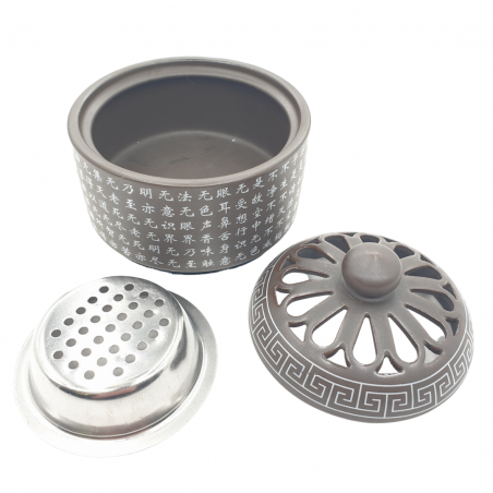 Bruciatore per Resine Luxury in Ceramica con testo Sacro Argento
