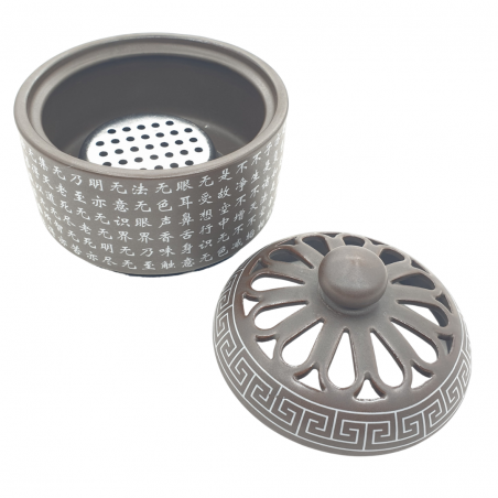 Bruciatore per Resine Luxury in Ceramica con testo Sacro Argento