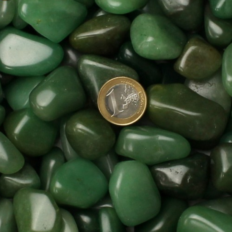 Quarzo Verde Sacchetto Pietre Burattate (5 / 6 Pietre - 50gr.) - Qualità A