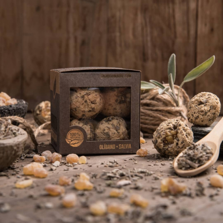 Olibano & Salvia - 8 Bombitas Premium Smudge 100% Erbe Naturali - Sagrada Madre
