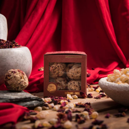 Olibano & Rosa - 8 Bombitas Premium Smudge Olibano Rosas 100% Erbe Naturali - Sagrada Madre